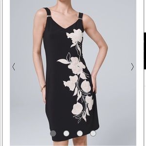 WHBM (NWT) Embroidered Matte Jersey Tank Shift Midi Dress